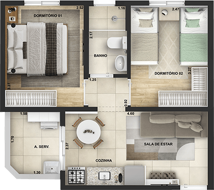 Planta 40,24m²
